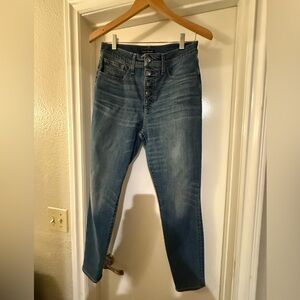 Lucky Brand Jeans Bridgette High Rise Skinny Women’s 29 Button Fly Medium Wash